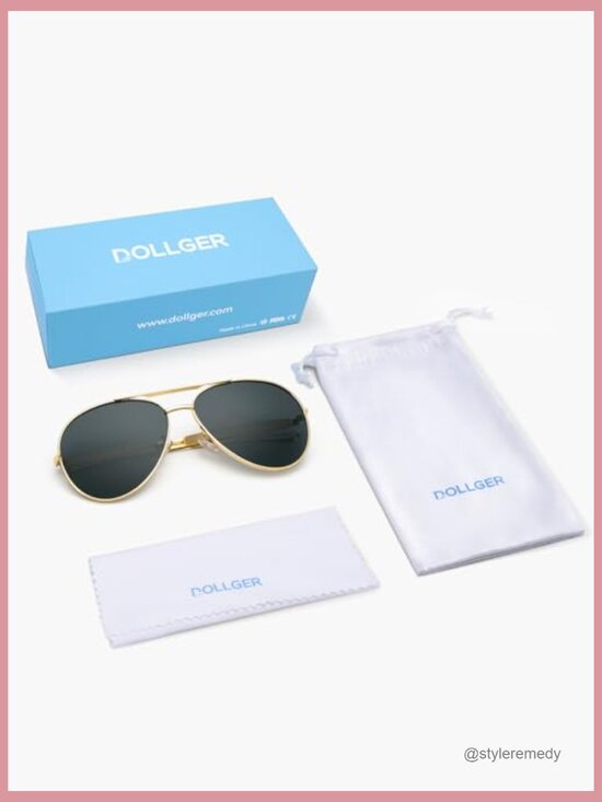 Oversized Aviator Sunglasses Gold Metal Frame UV Protection Unisex main image 5